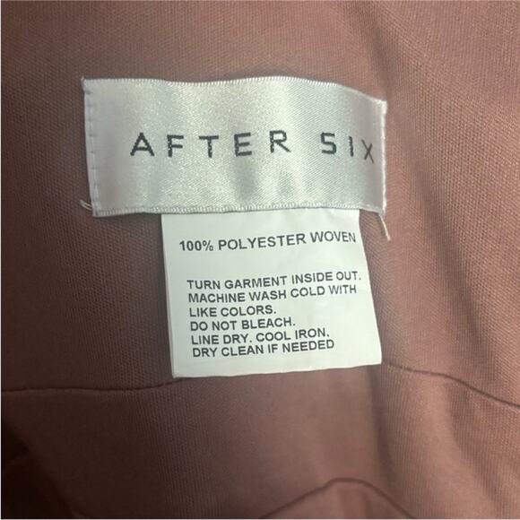 After Six Pink Satin Halter Maxi Gown Dress Formal Bridesmaid 4R - Picture 7 of 8